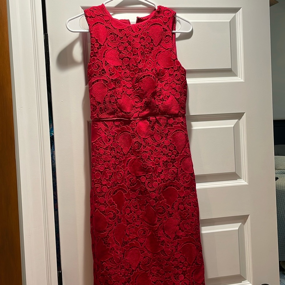 Red lace Ann Taylor dress